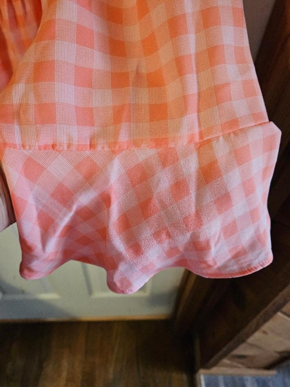 Share Macys Style & Co Gingham Pintuck Blouse Women's 4X(26/28) - Picture 6 of 8